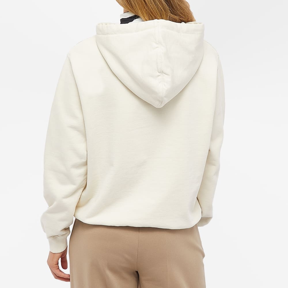 Off-white Embroidered Logo Hooded Sweatshirt In White
