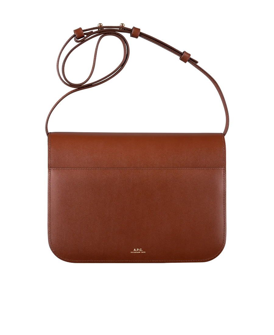 Apc A.p.c. Astra Leather Small Bag In Brown