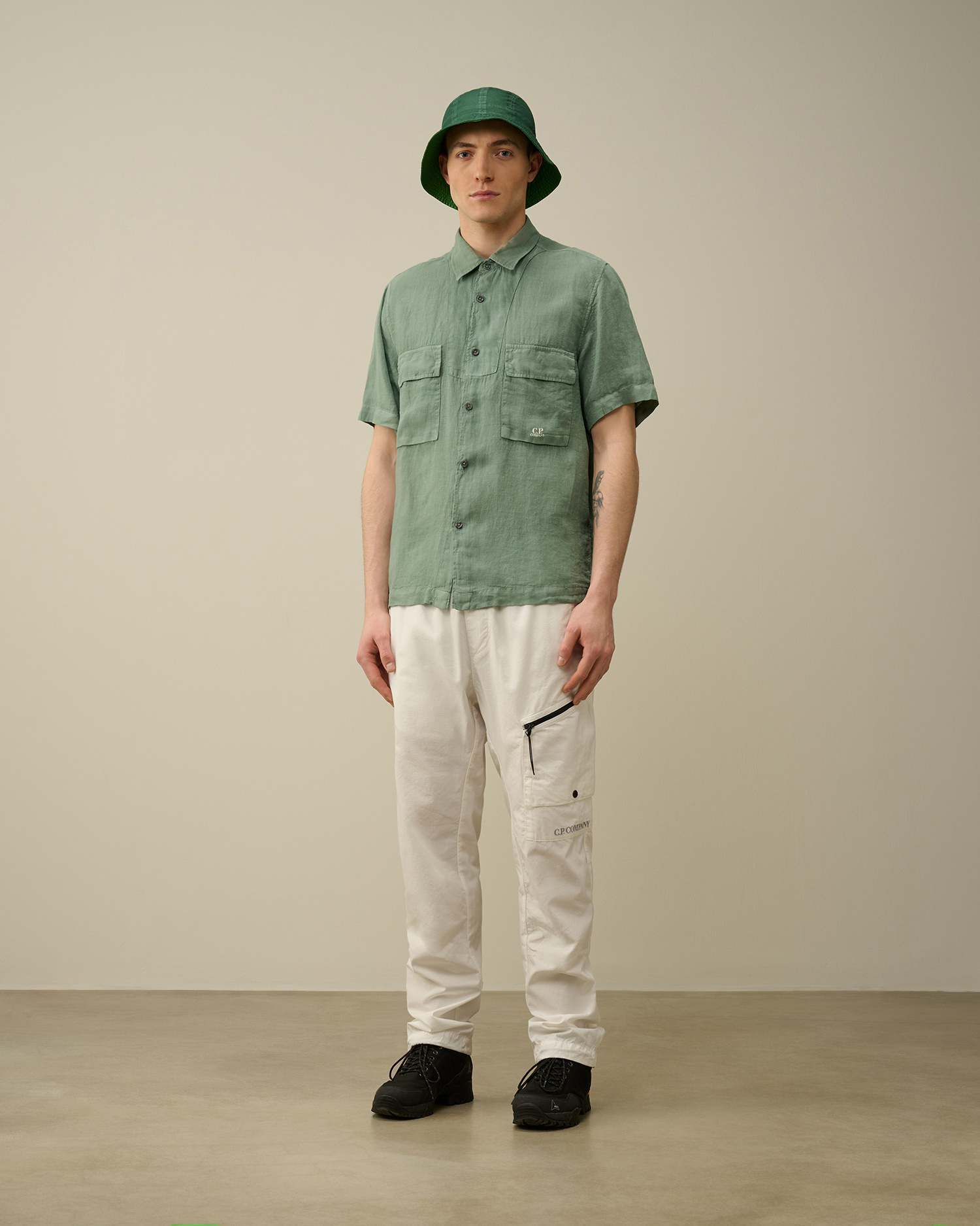C.p. Company Short-sleeved Shirt In Green