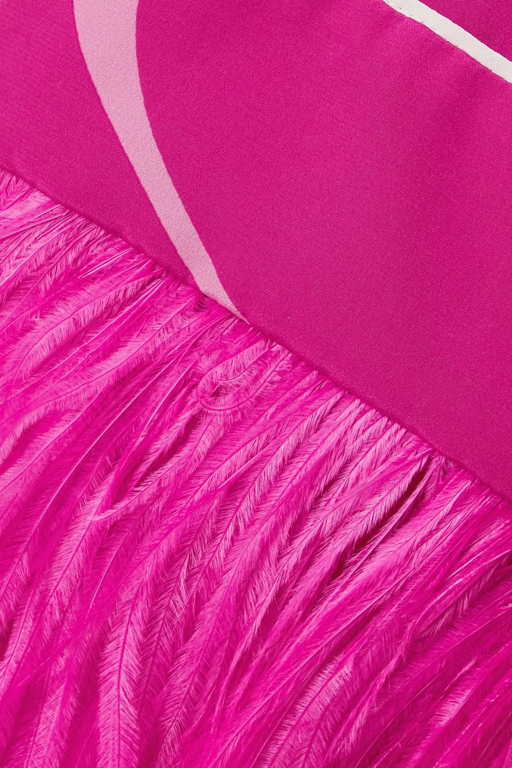 Shop Valentino Panther Crepe De Chine Blouse In Pink
