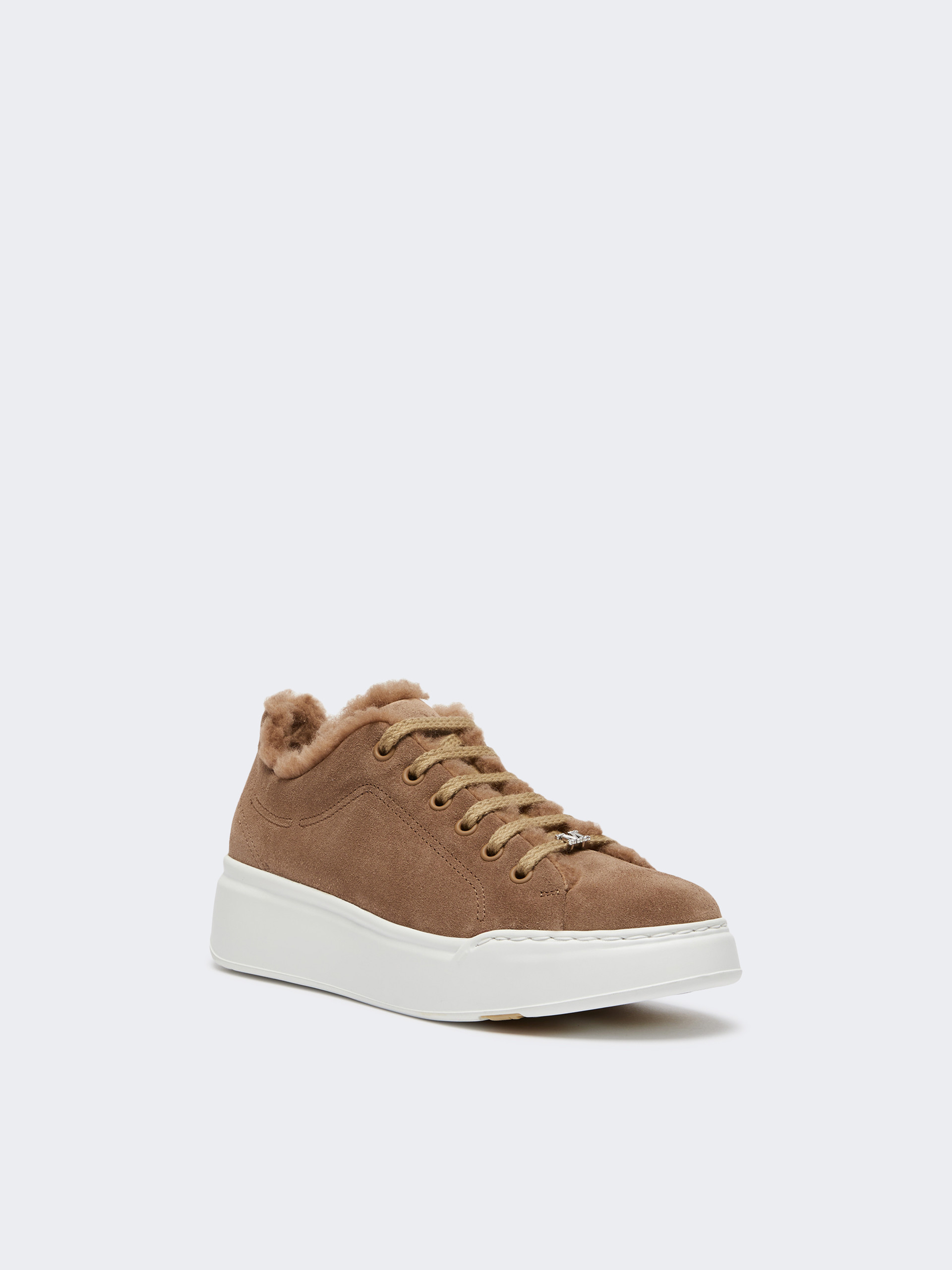 Max Mara Round-toe Low-top Casual Shoes In Brown