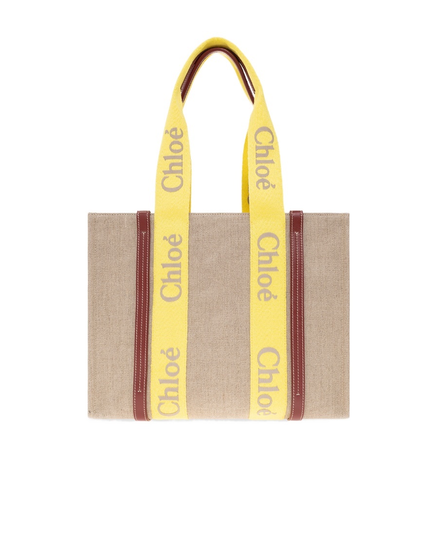 Chloé Logo Handbag In Nude