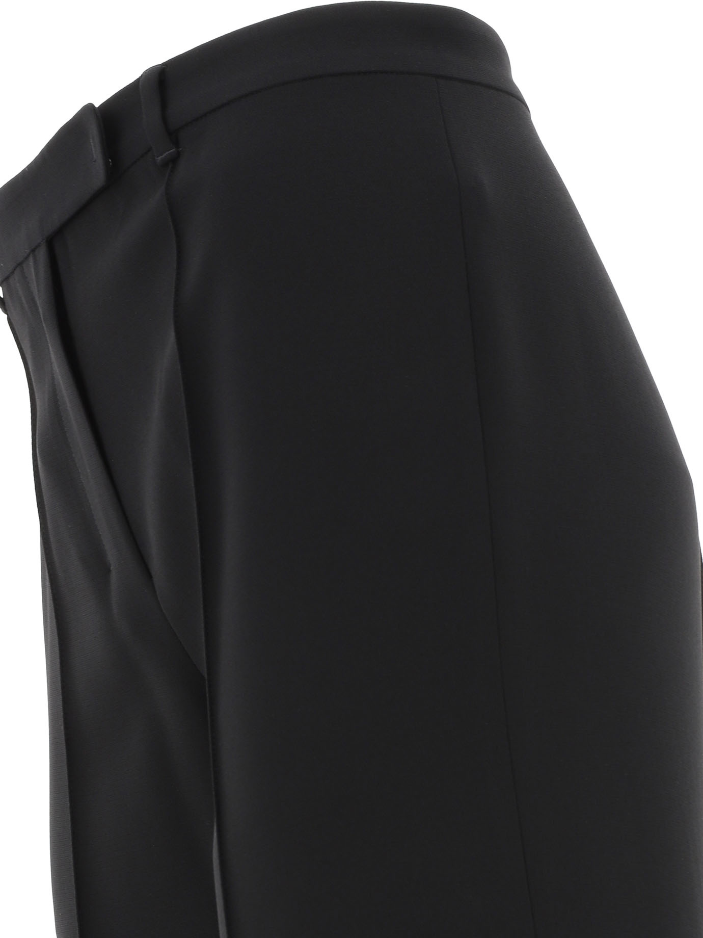 Max Mara Efedra Linen Silk Cigarette Pants In Black