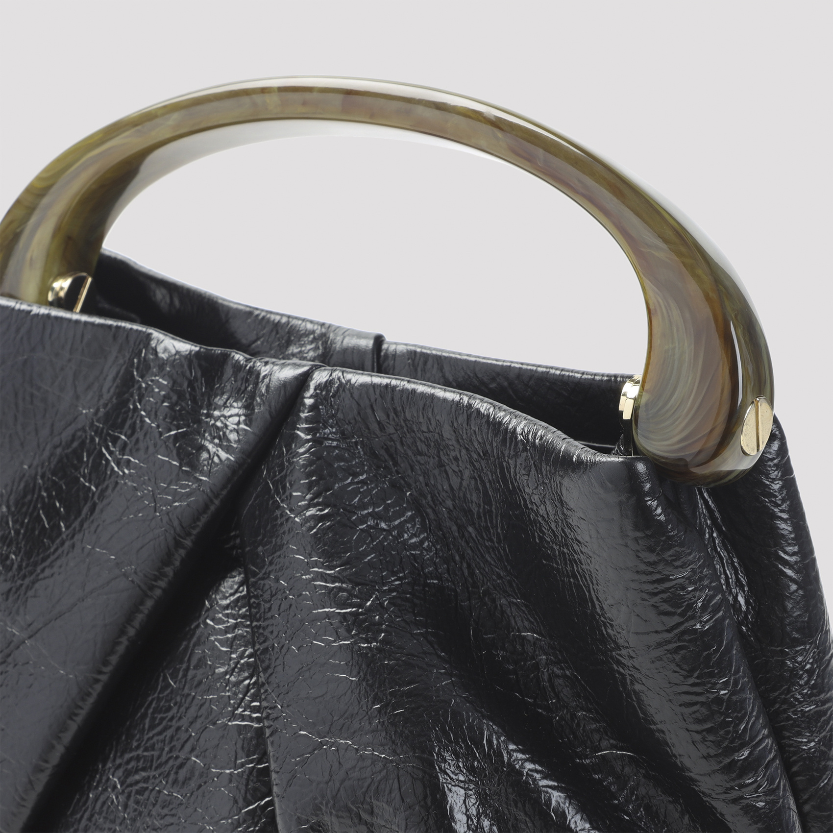 Dries Van Noten Top Handle Shoulder Bag In Black