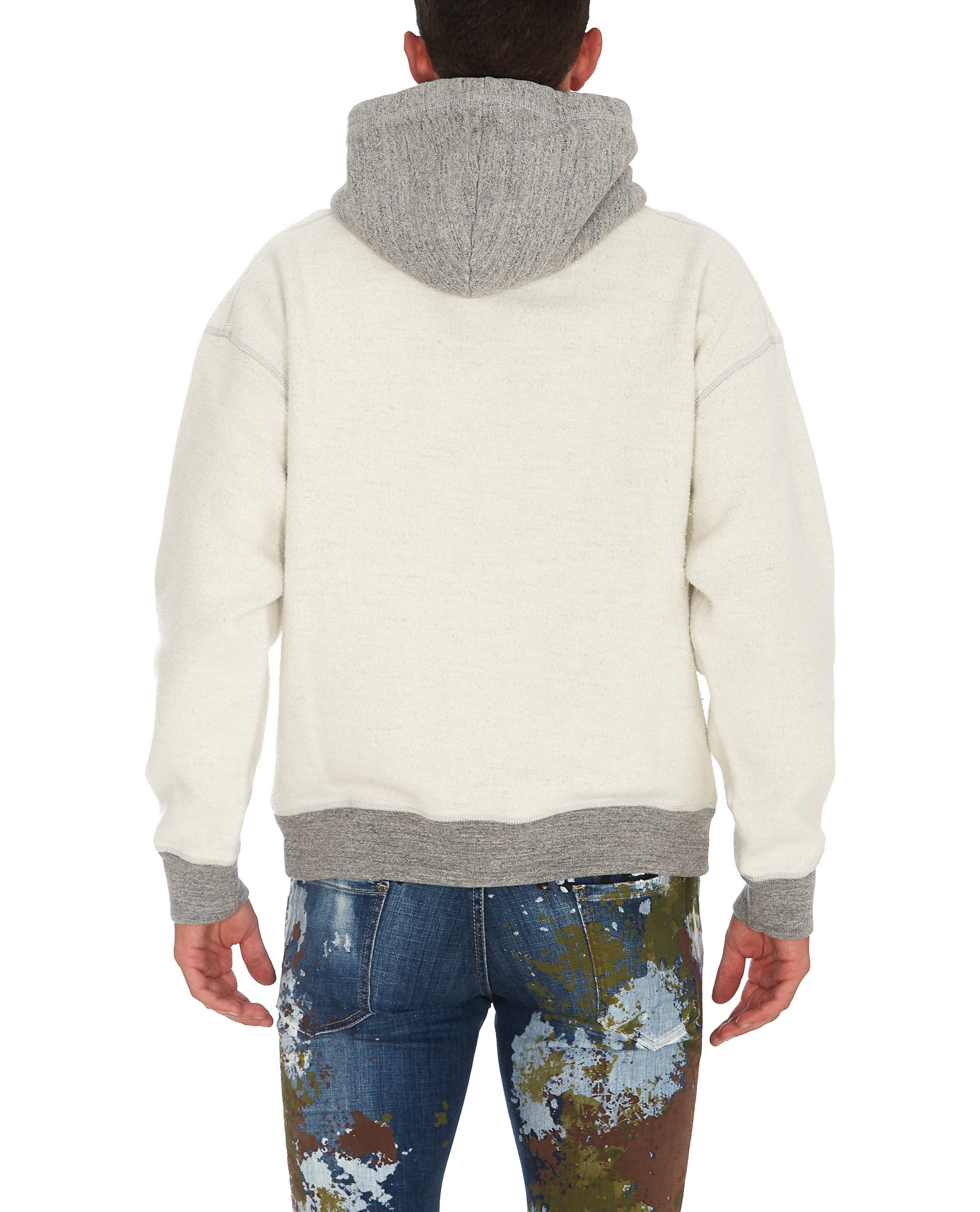 Dsquared2 Logo-print Cotton Hoodie In White