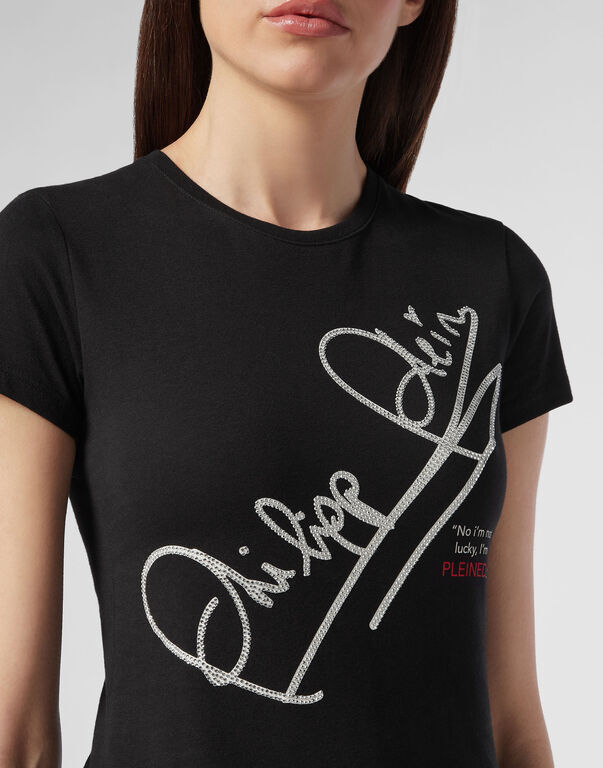 Philipp Plein Logo Details T-shirt In Black