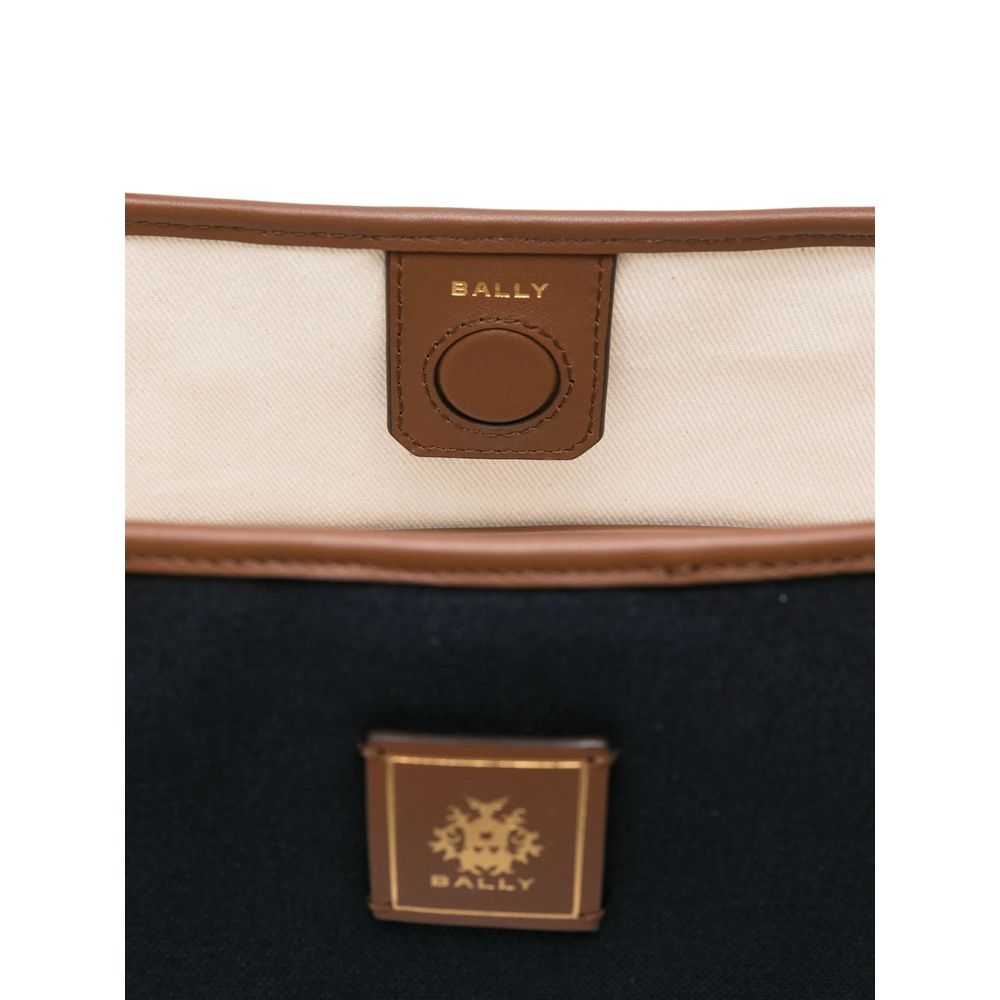 Bally Ribbon Detail Tote Bag Dual Handles In Blue