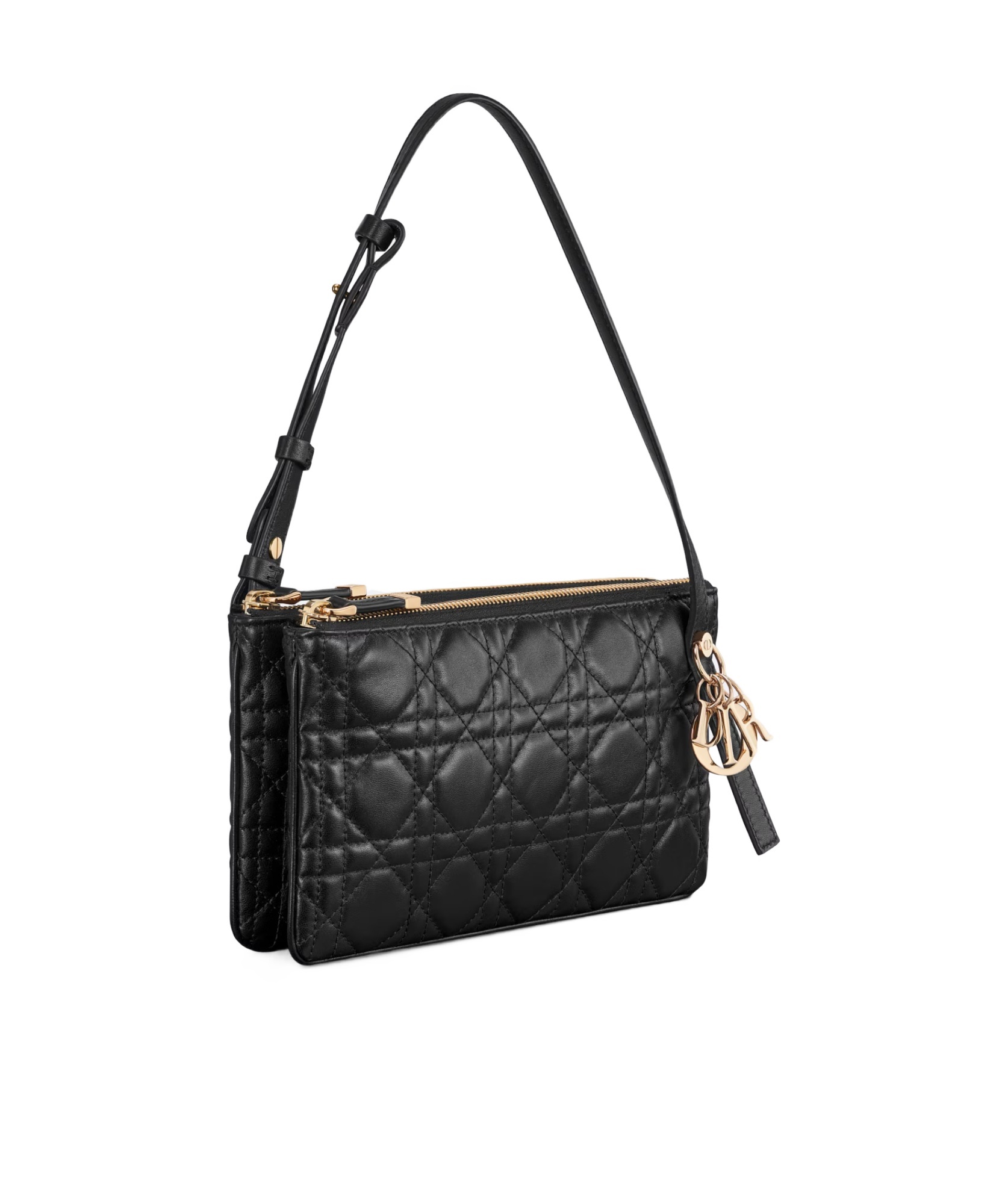 Dior Mini My Duo Shoulder Bag In Black