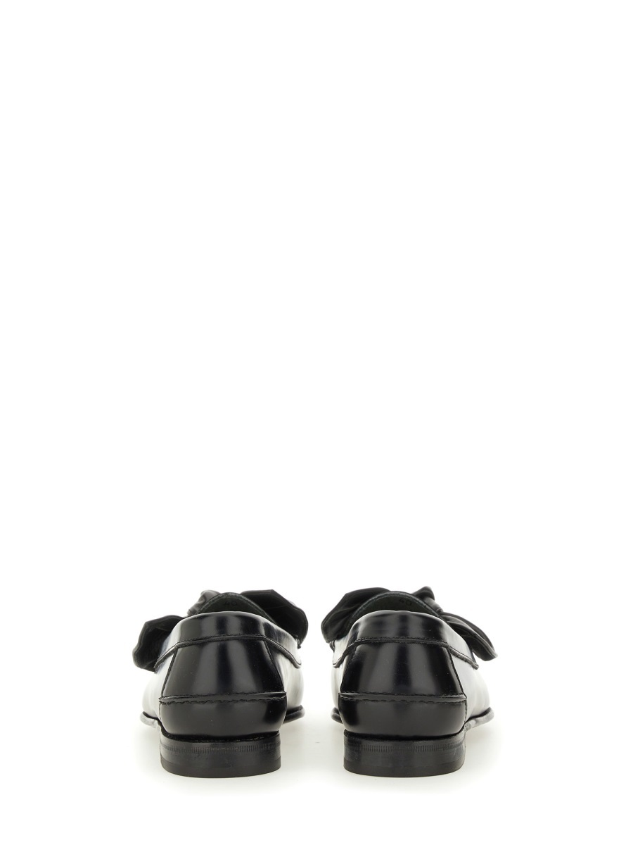 Hereu Bow-detail Loafers In Black