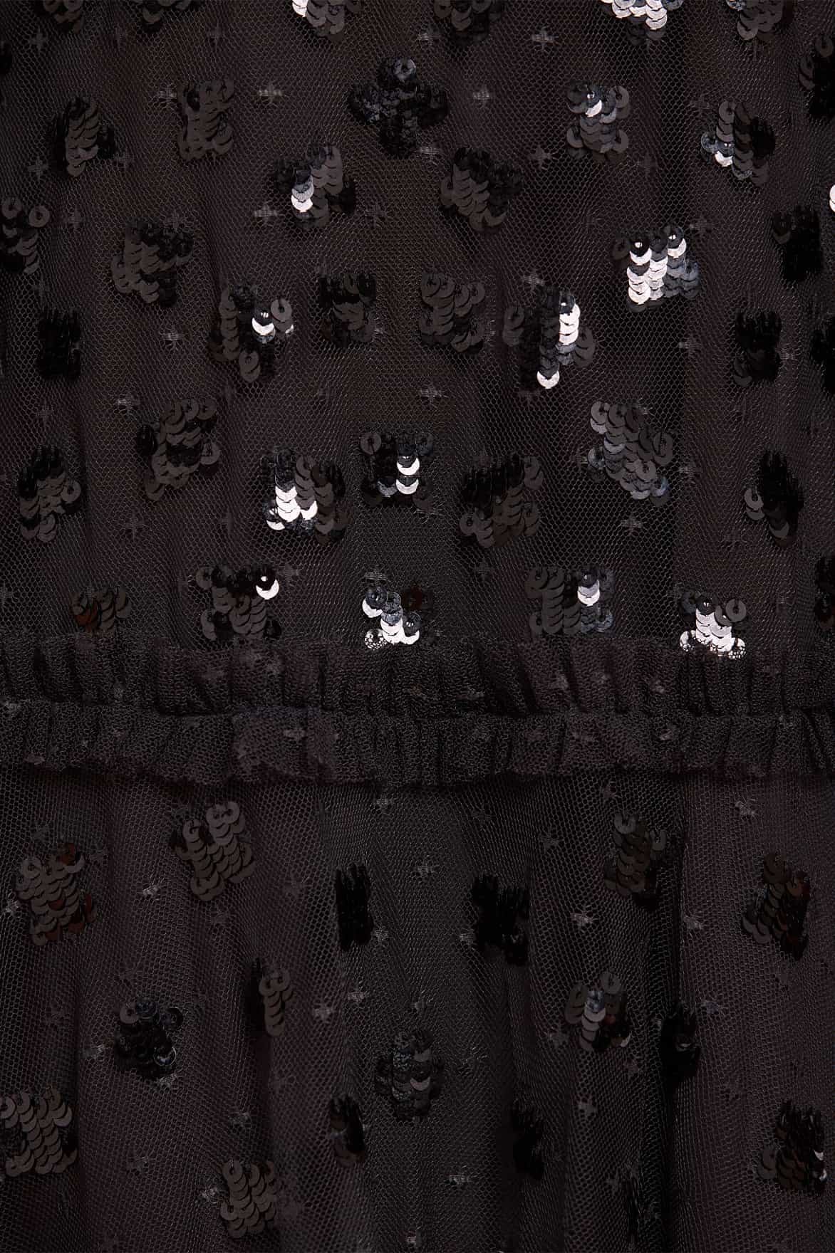 Needle & Thread Glisten Laminated Ankle Dress Skirt In Black