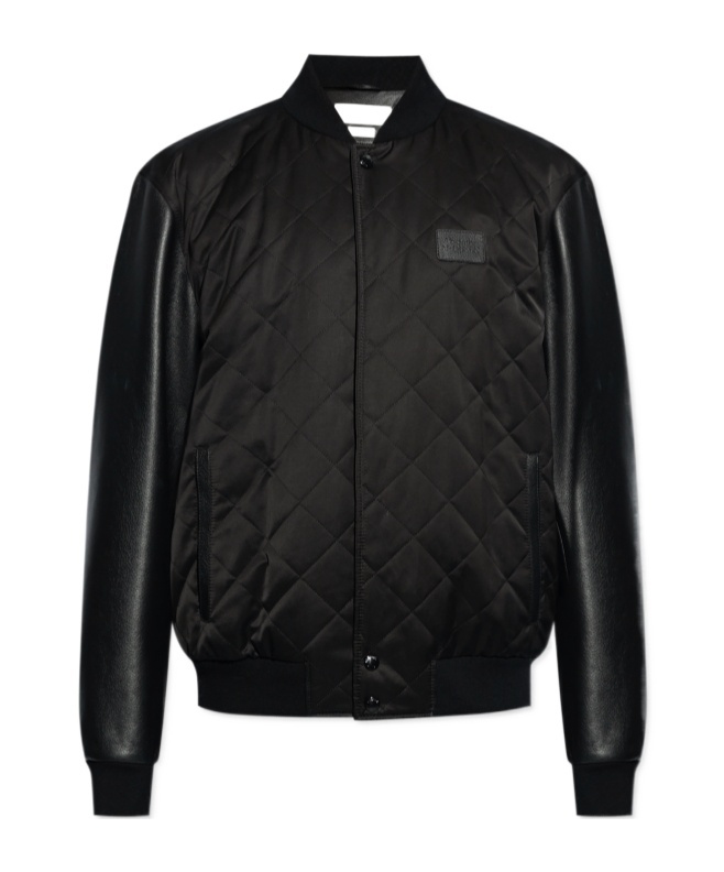 Alexander Mcqueen Diamond-quilting Bomber Jacket In Black