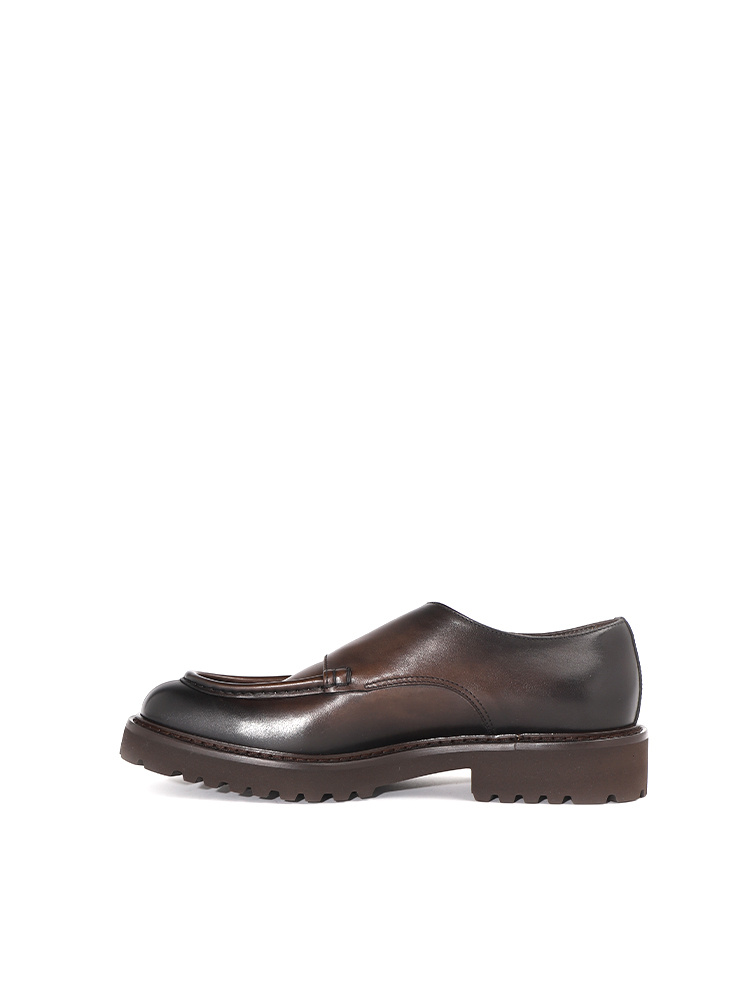 Doucal's Double-button Almond-toed Casual Shoes In Black