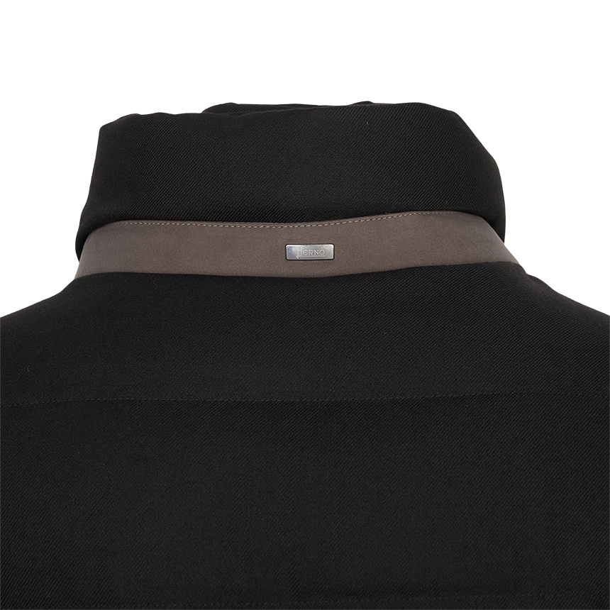 Herno Long-sleeved Down Jacket In Black