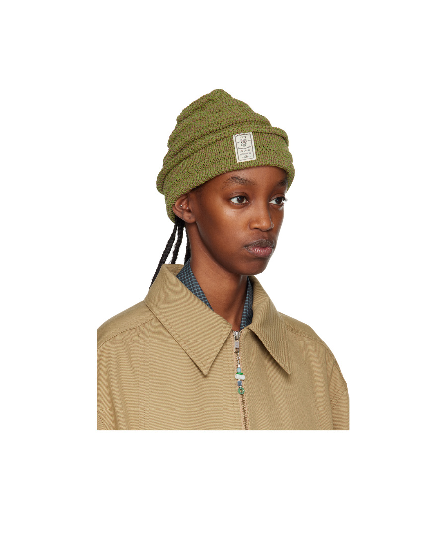 Ader Error Logo Woolen Cap In Nude