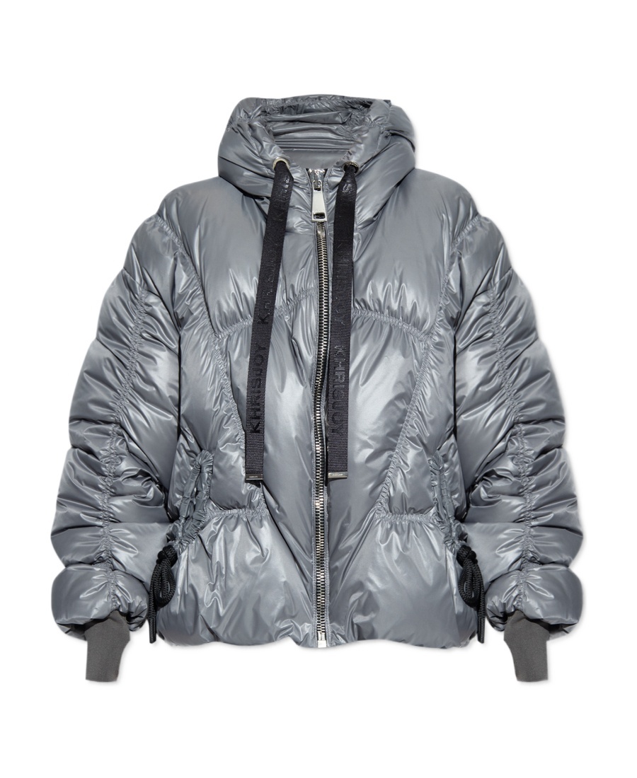 Khrisjoy Iconic Metallic-effect Padded Jacket In Gray