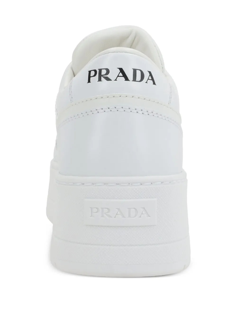 Prada Round Head Low-cut Casual Shoes In White
