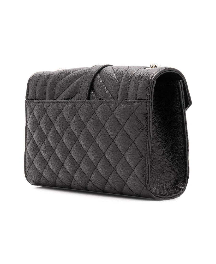 Saint Laurent Mini Crossbody Handbag With Silver Logo Accents In Red