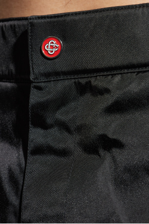 Casablanca Monogram Panelled Trousers In Black