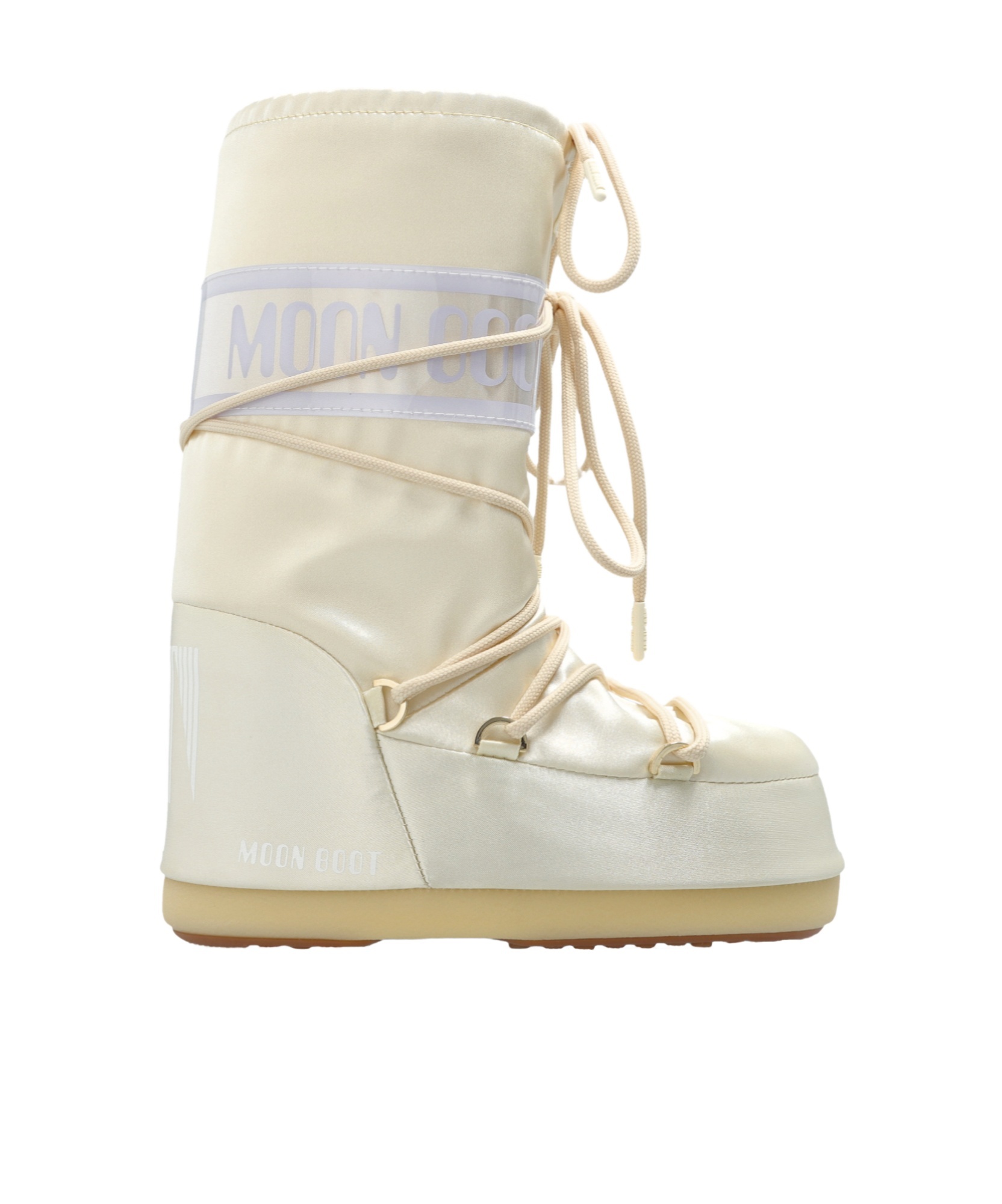 Moon Boot Icon Padded Lace-up Boots In White