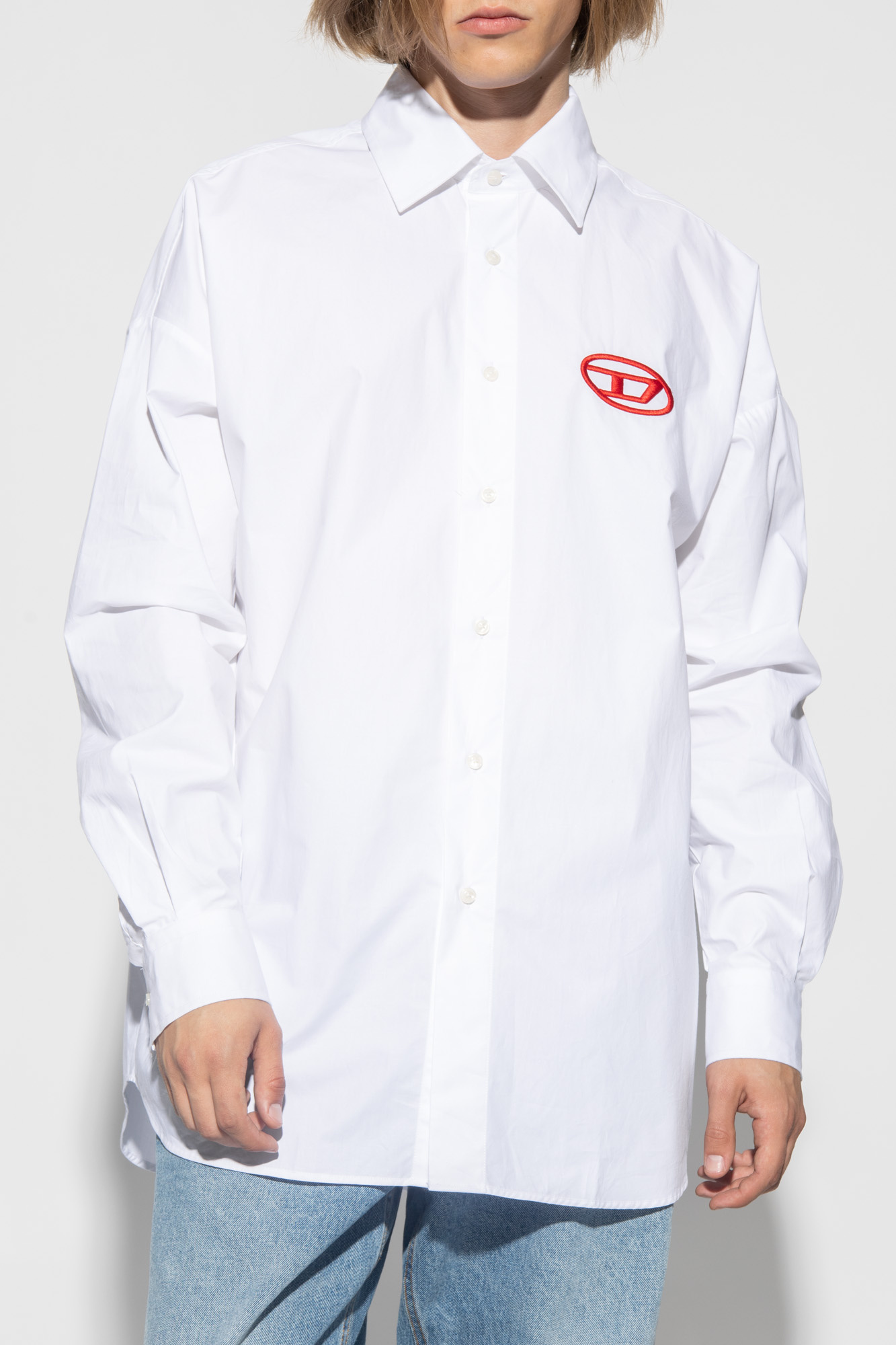 Diesel S-dou-plain Shirt In White