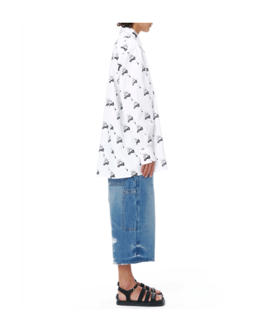 We11 Done Graphic-print Oversized Shirt In White