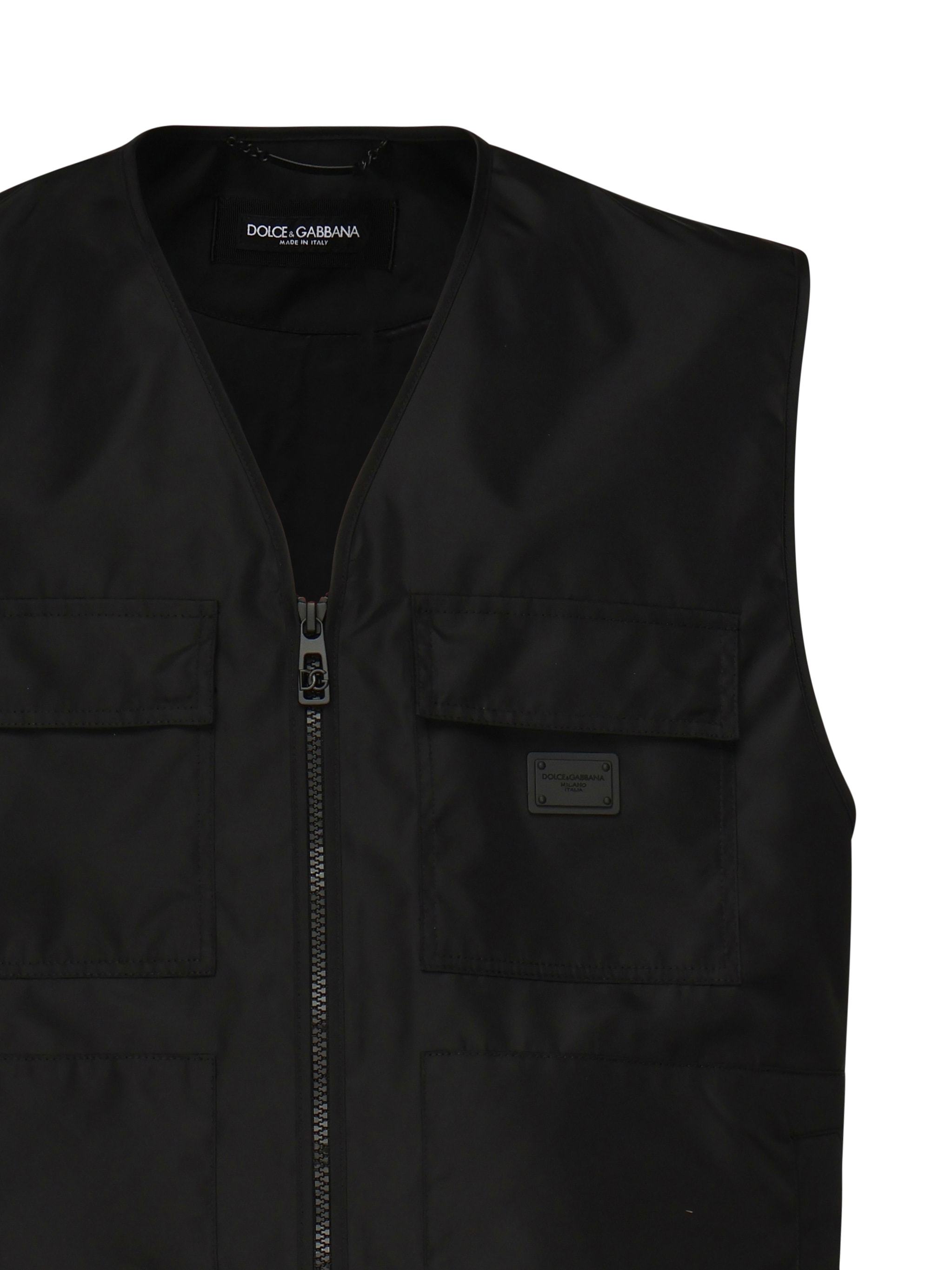 Shop Dolce & Gabbana Logo-patch Gilet In Black