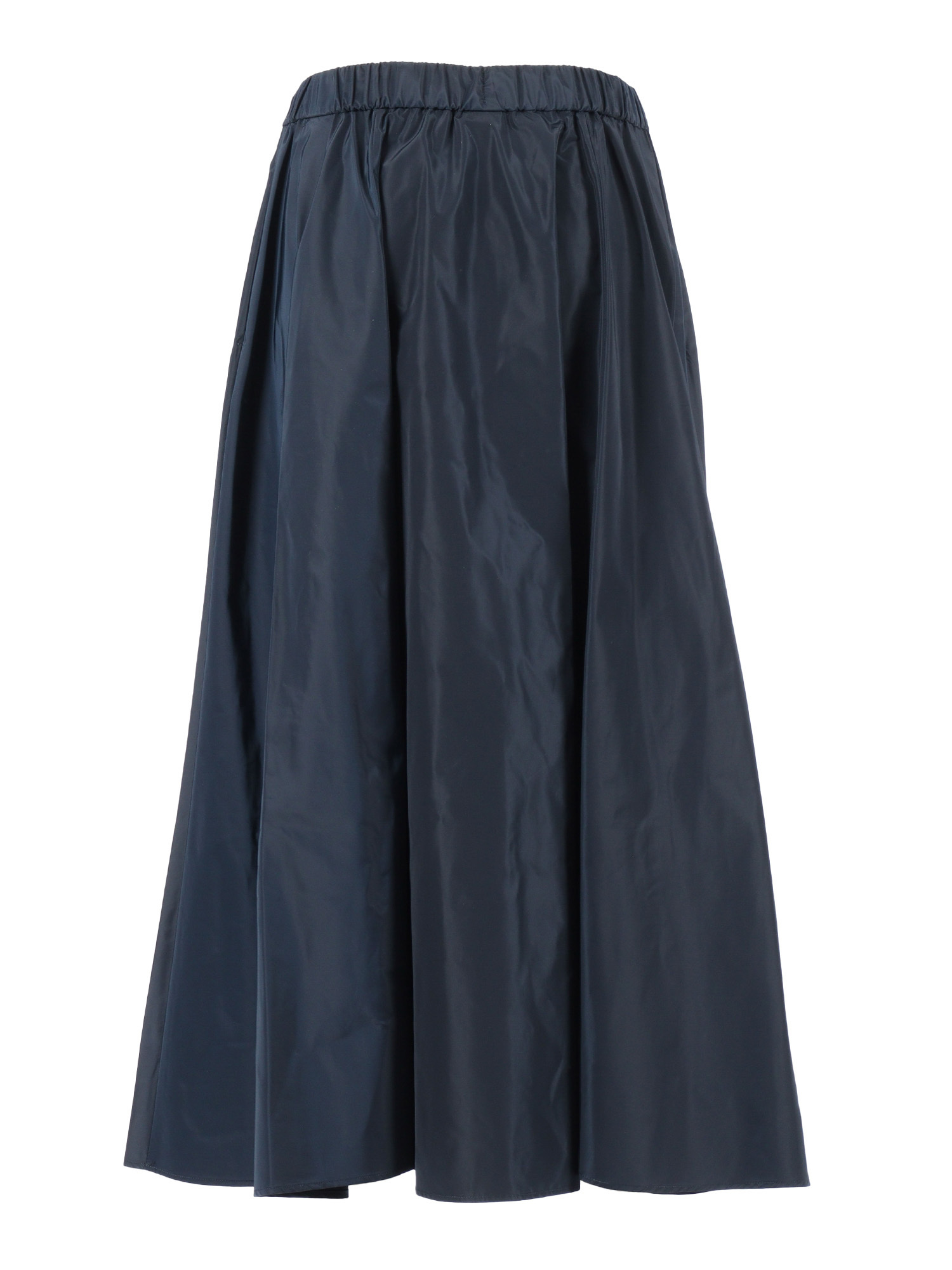 Aspesi Pleated A-line Mid-length Skirt In Blue