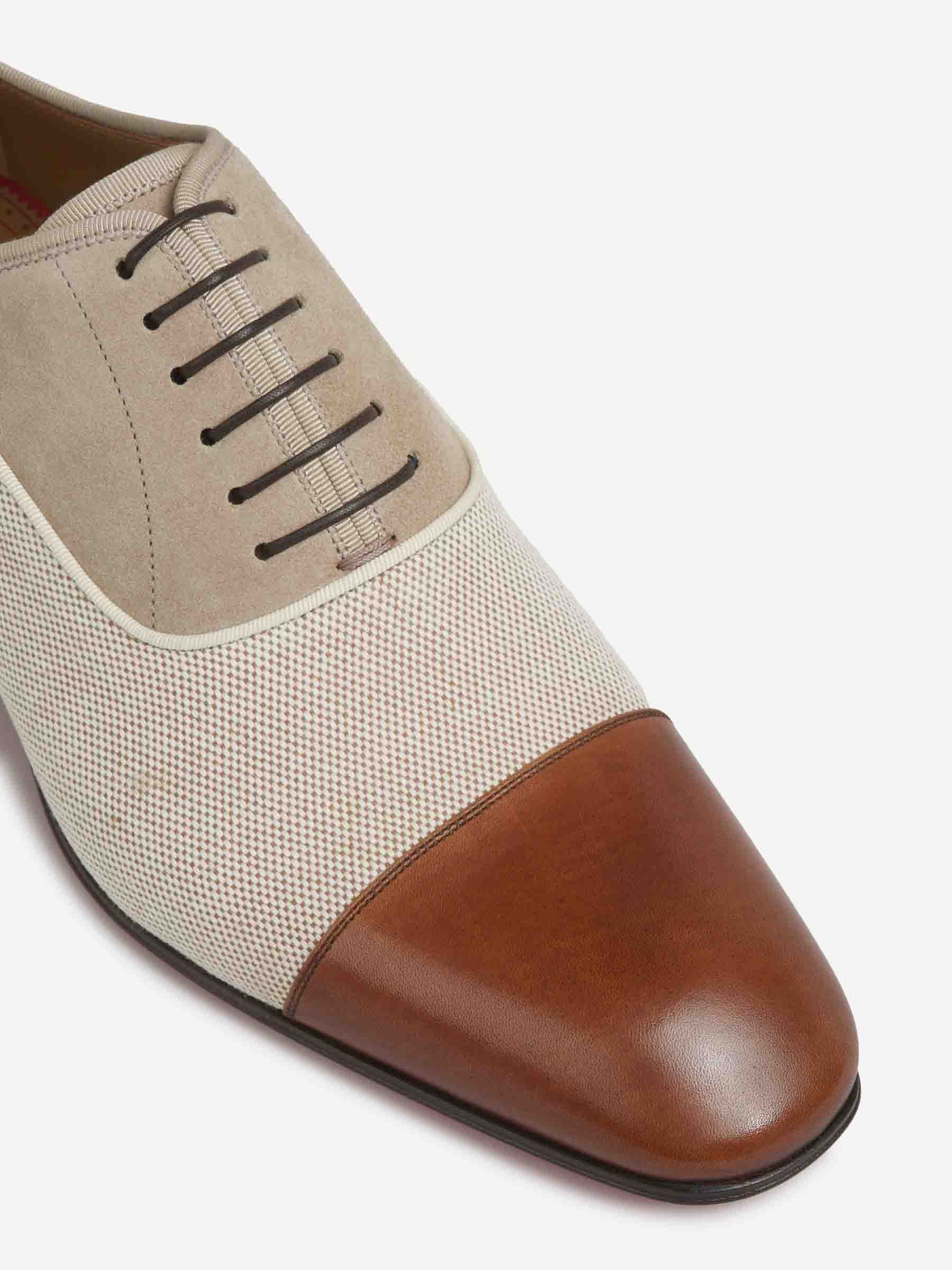 Christian Louboutin Lace-up Loafers In Nude