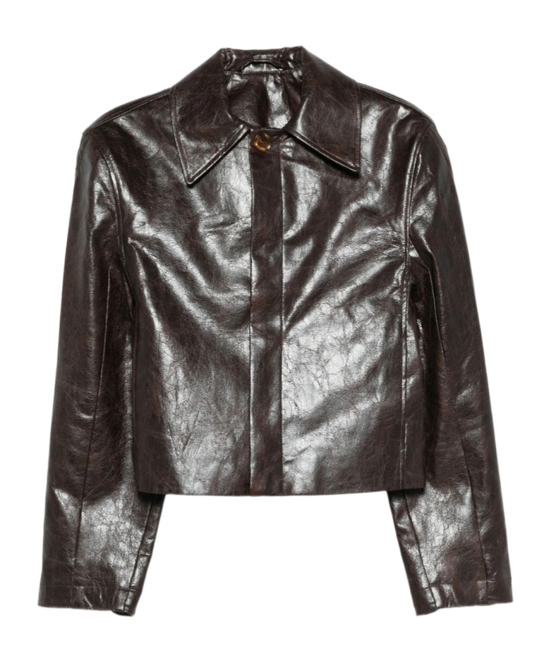 Séfr Lapel Long-sleeved Casual Jacket In Brown
