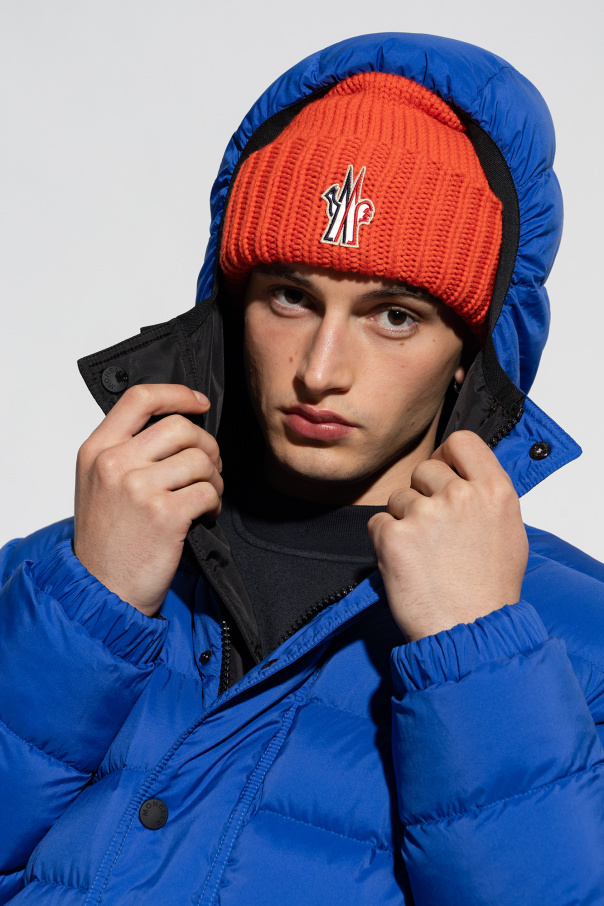 Shop Moncler Logo-embroidered Virgin-wool Beanie