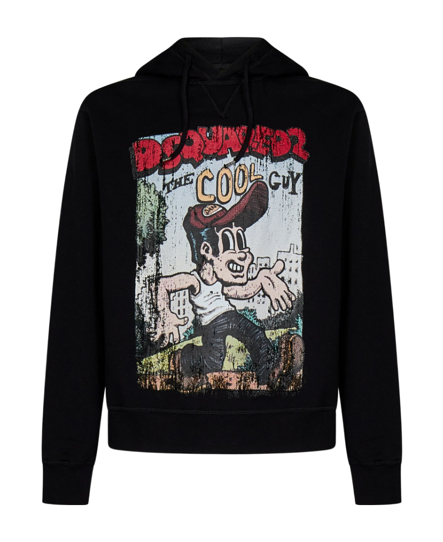 Dsquared2 Dsquared Men Sweatshirt With Logo Print In Black