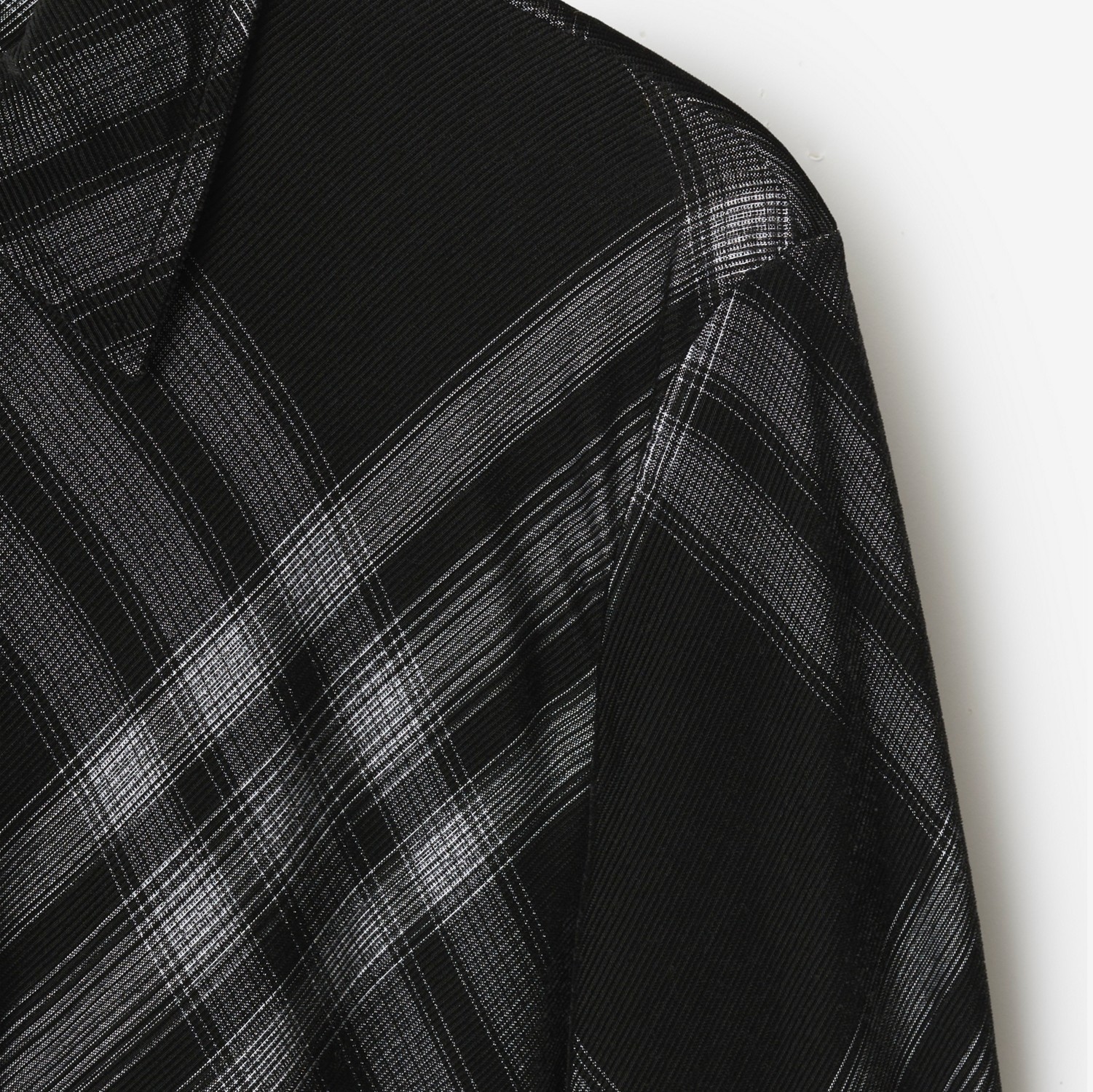 Burberry Signature Check Button-front Shirt In Black