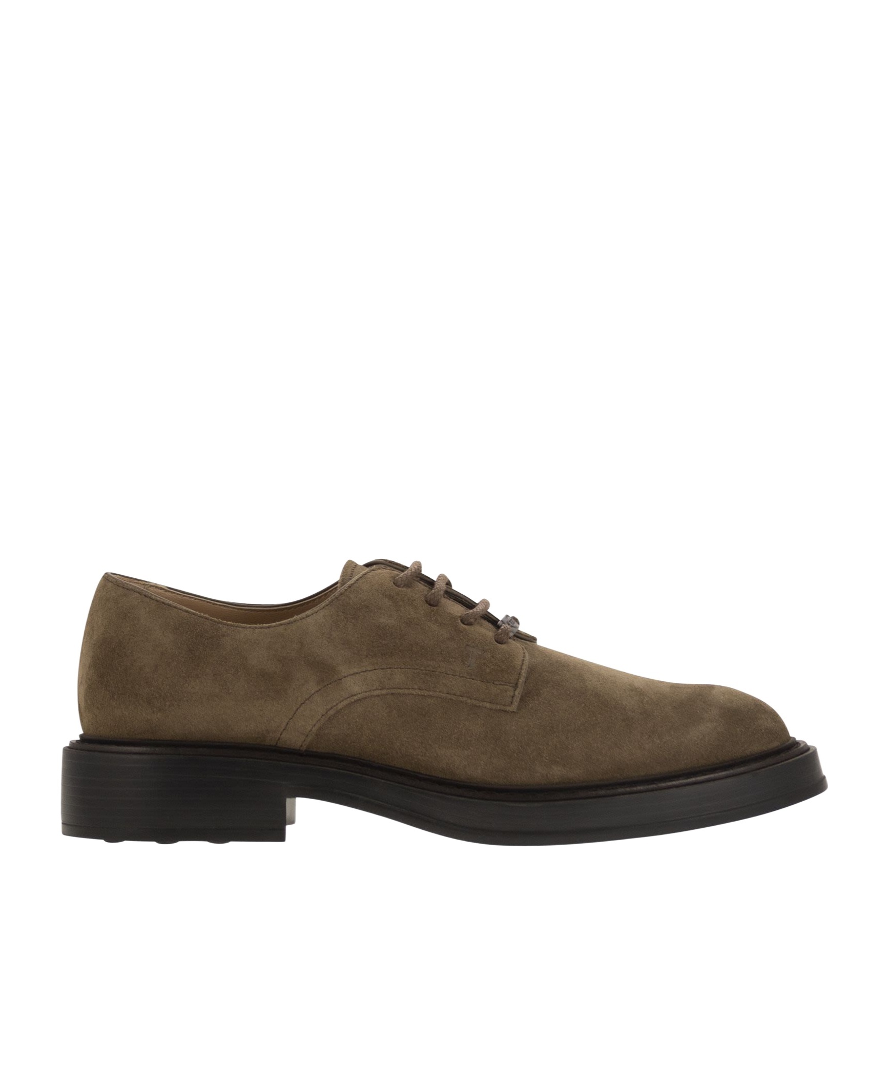 Tod's Lace-up Calfskin Block Heel Boots In Brown