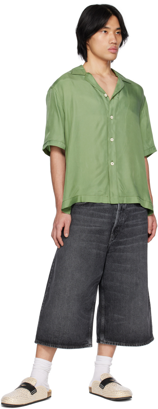 Sunnei Green Buttoned Shirt In Green