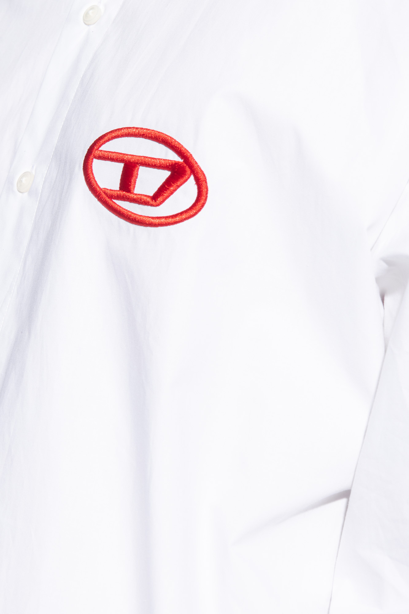 Diesel S-dou-plain Shirt In White