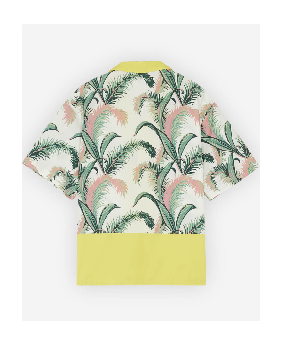 Maison Kitsuné Short-sleeved Printed Shirt In White
