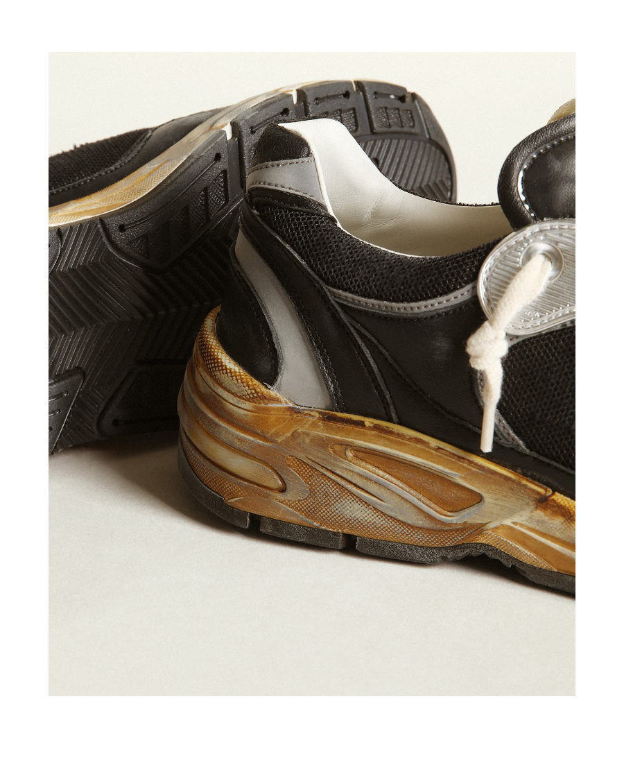 Golden Goose Running Dad Net Low-top Sneakers In Black