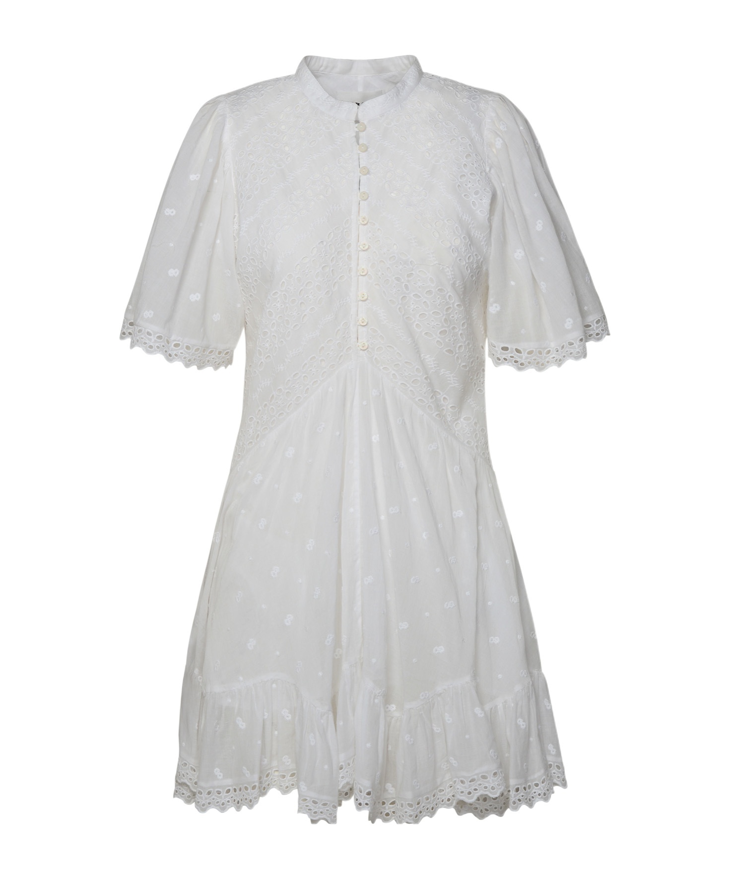 ISABEL MARANT ÉTOILE SLAYAE BRODERIE-ANGLAISE MINIDRESS