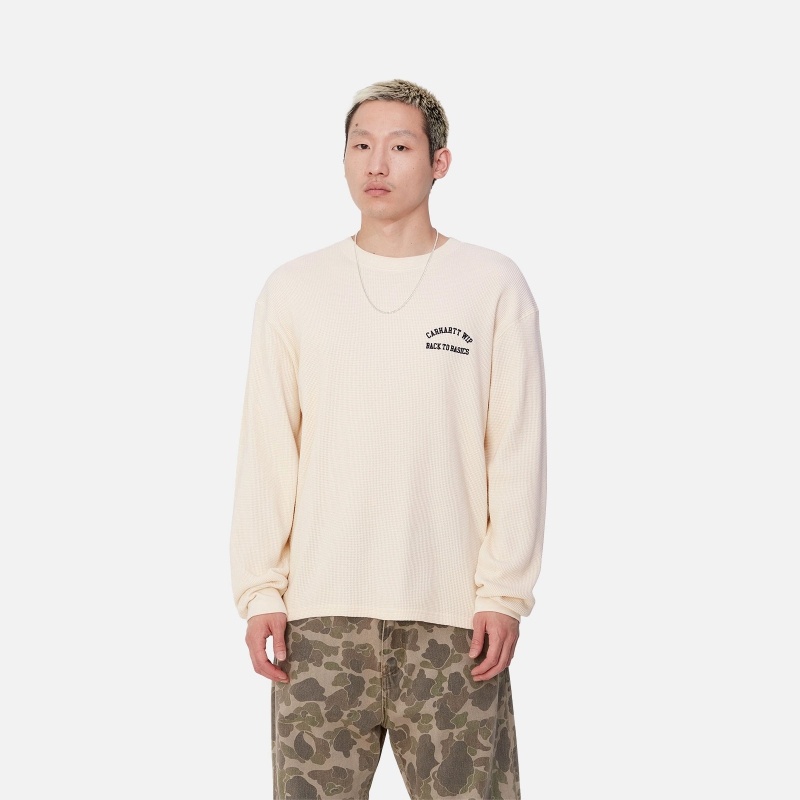 Carhartt Long-sleeved T-shirt In Nude