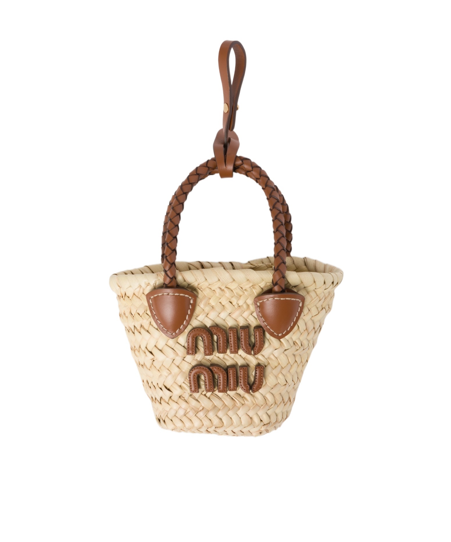 Miu Miu Palmetto Mini Bag In Nude