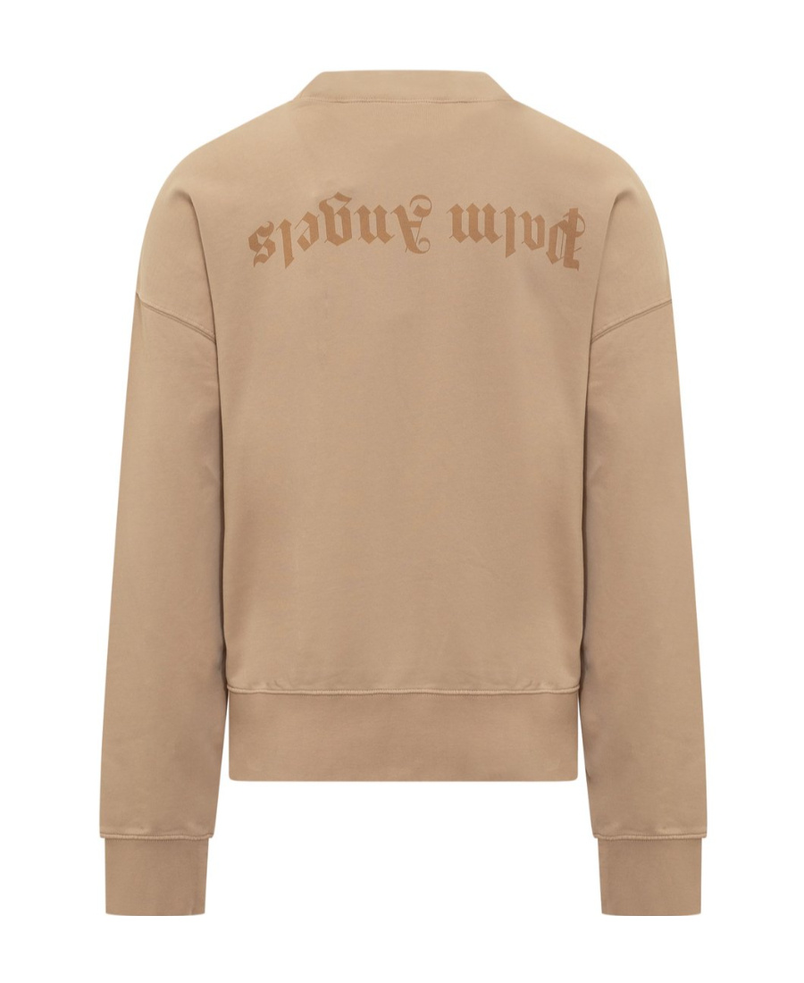 PALM ANGELS LOGO-PRINT COTTON SWEATSHIRT 