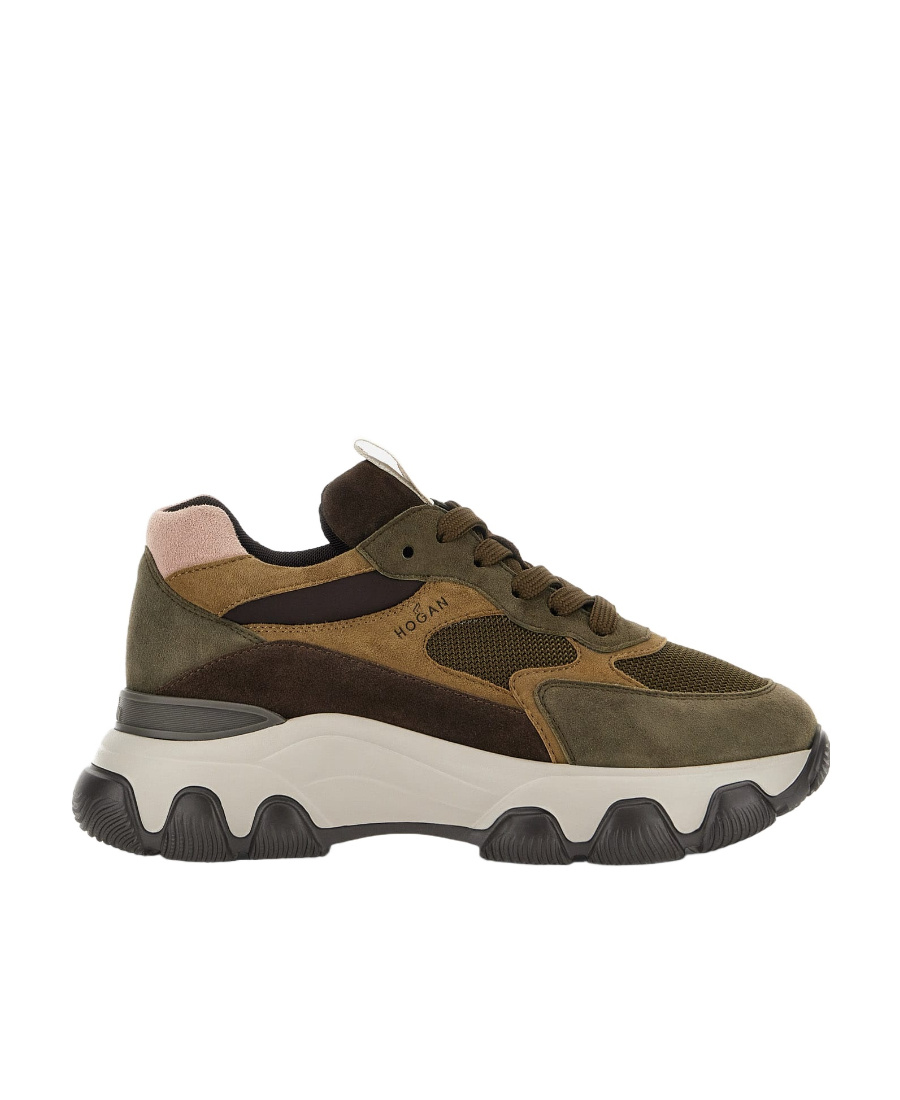 Hogan Hyperactive Panelled Suede Sneakers In Black