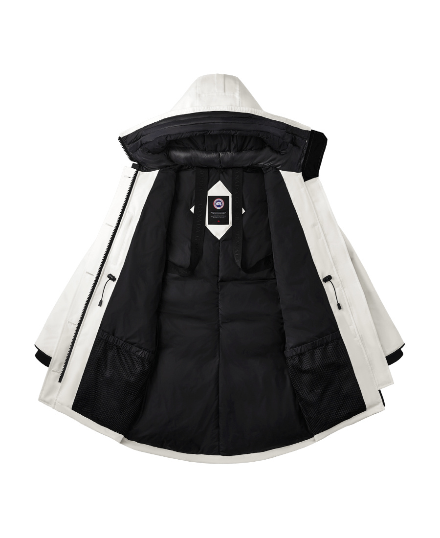 Shop Canada Goose Rossclair Padded Down Coat In White