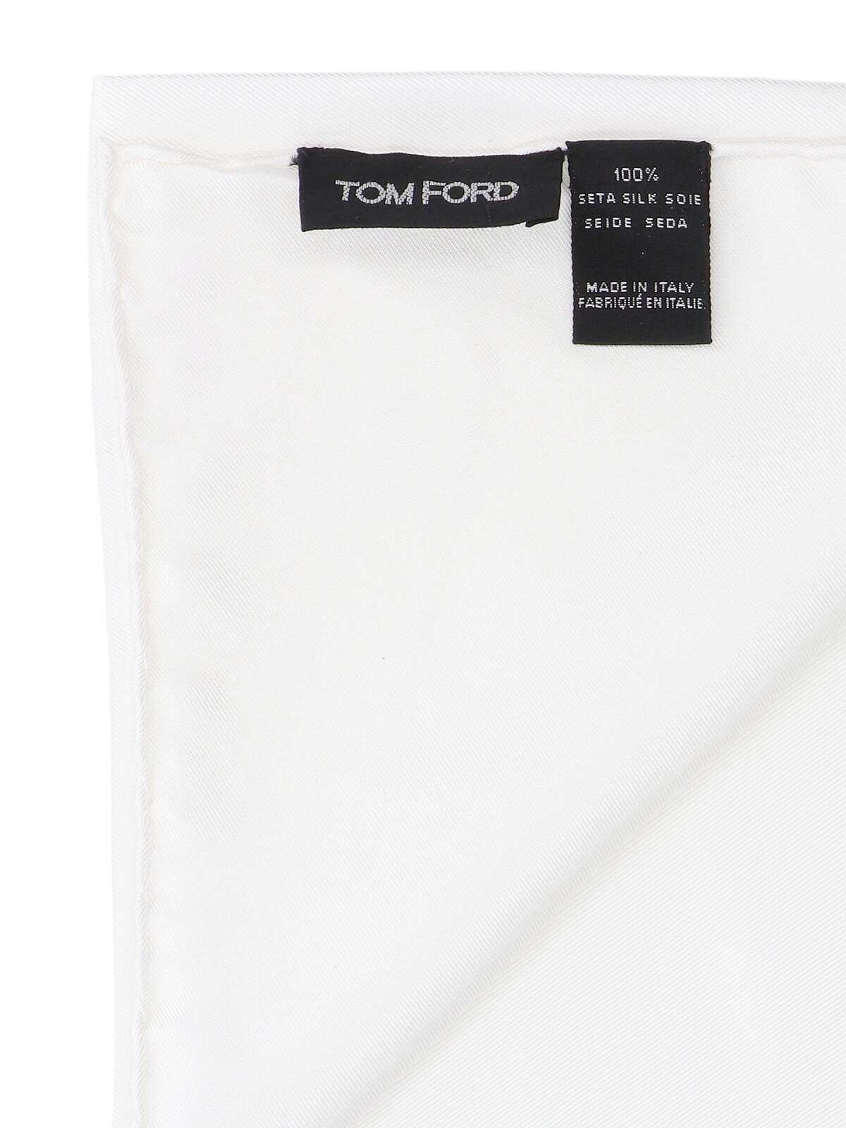 Tom Ford Silk Scarf In White