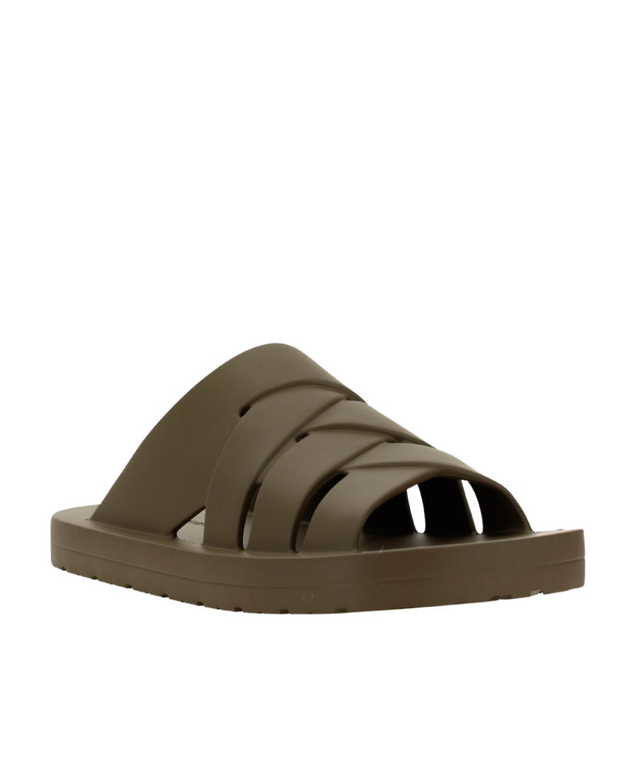 Bottega Veneta Brown Cotton Sandal In Multi