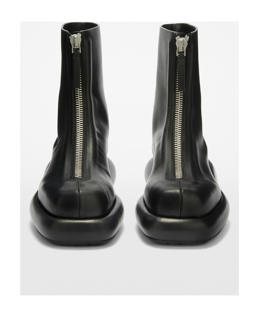 Jil Sander Zip-up Leather Boots In Black