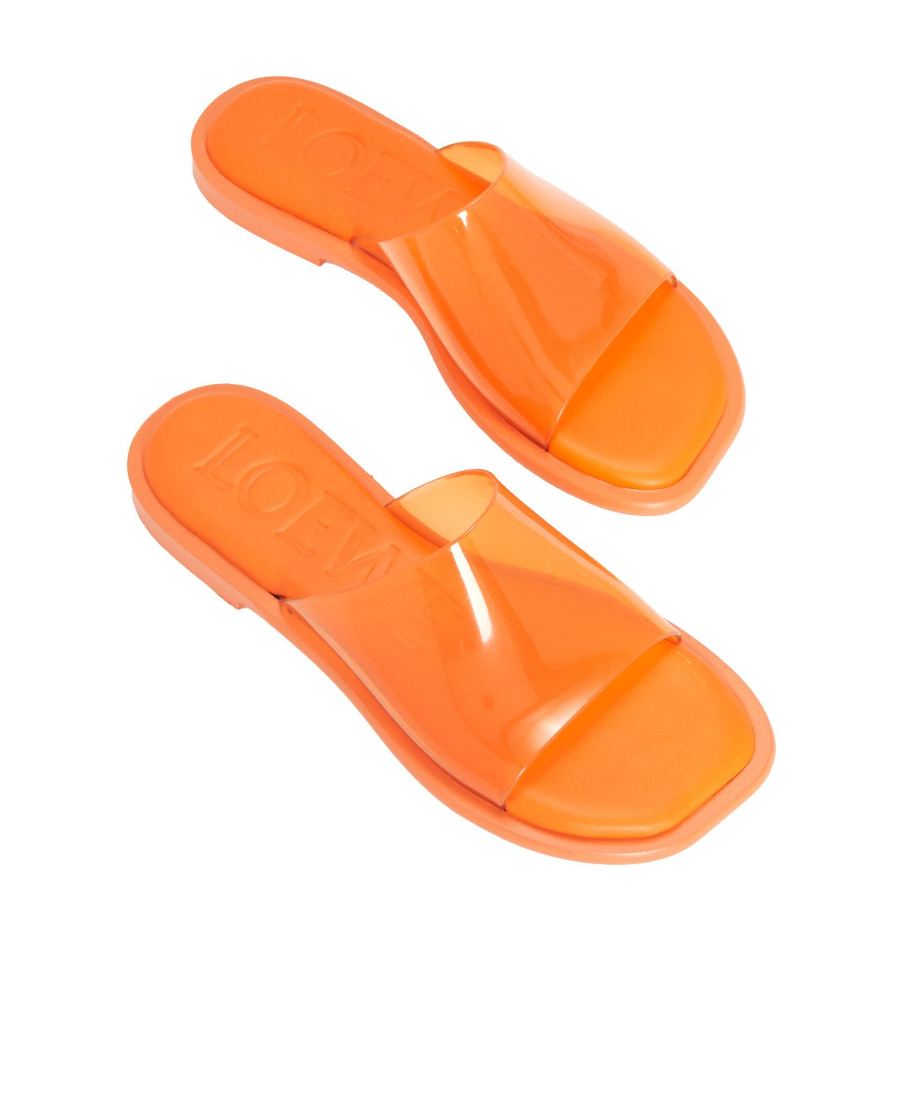 Loewe Petal Slide In Transparent Material In Orange