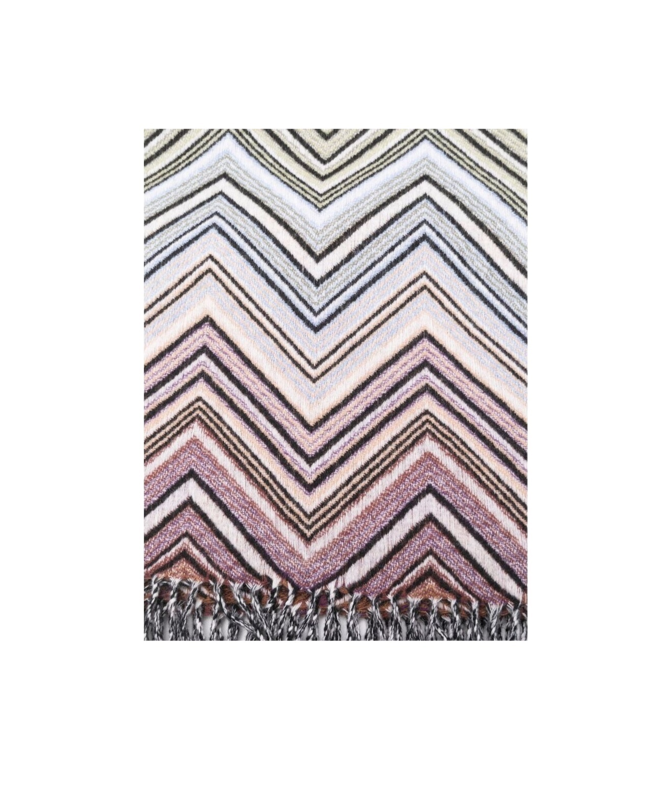 Missoni Zigzag-design Blanket In Gray