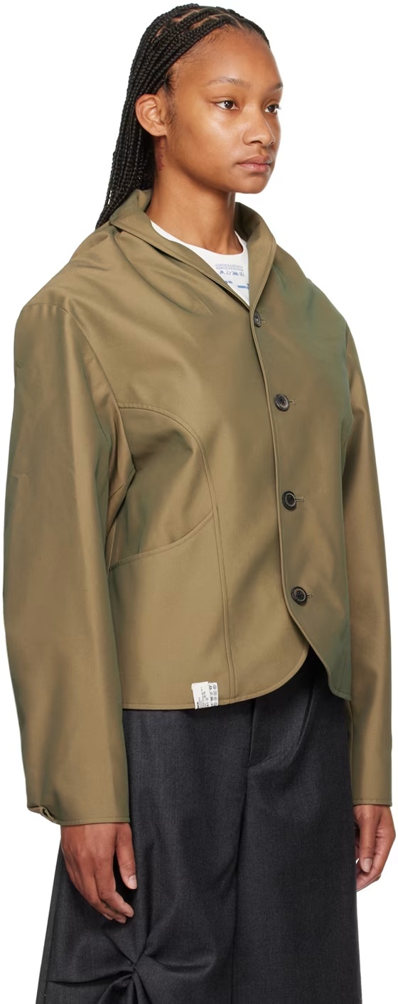 Ader Error Button Long Sleeve Casual Jacket In Brown