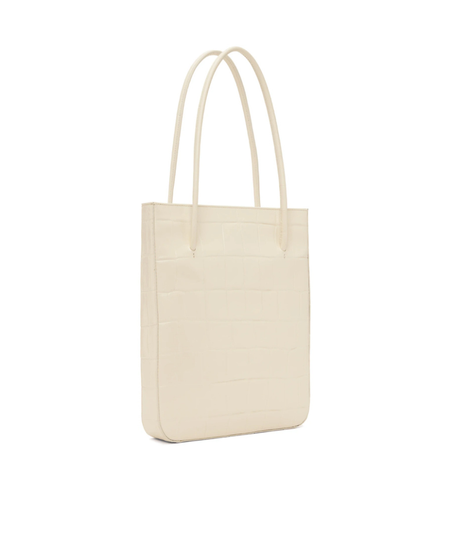 By Far Logo Handbag In Nude